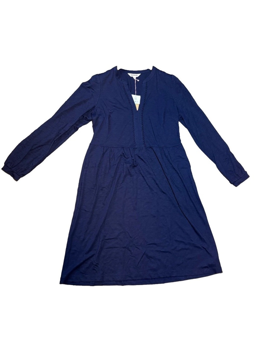 Boden Women’s Relaxed Naomi Navy Jersey Dress NWT US 14 Regular Pockets - Picture 2 of 9
